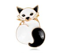 Spilla da Donna Vintage Smaltata Lovely Cat Christmas Spilla Pin Breastpin Gift Convenient Design