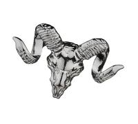 Spilla da Giacca a Forma di Capra in Lega Argento Vintage | Stile Elegante e Punk, Finitura Antica, per Eventi Formali e Abbinamenti Moda, Fermo Incluso
