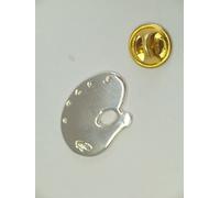 SPILLA da giacca (PINS) in Argento 925 con TAVOLOZZA dei COLORI - arte - pittura