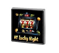 Spilla da gioco My Lucky Night Casino da 0,7" in metallo, decorazione per gioielli, vestiti, cravatte, zaini, accessori