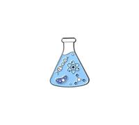 Spilla da microscopio smaltata a forma di tazza di caffè, spilla da bavero, per zaino, cappello, borse, scienziato, insegnante, durevole e alla moda, Plastica, Nessuna pietra preziosa