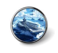 Spilla da nave da guerra portaerei per donna e uomo, spilla da bavero alla moda per feste e matrimoni