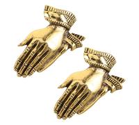 Spilla da Preghiera Vintage 2 Pezzi in Lega Dorata Lucidata | Accessorio Religioso per Scialli e Cappelli, Leggero e Facile da Applicare, per Matrimoni e Funzioni