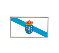 Spilla da Risvolto Bandiera Galicia (Spain) Con Chiusura a Farfalla 23mm x 13mm