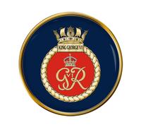 Spilla da Risvolto HMS King George VI Royal Navy Inox Oro
