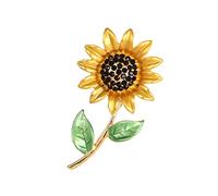 Spilla da Sposa con Spilla da Sposa con Corpetto di Girasole Accessori per Clip da Donna Regali di Compleanno Gialli Colore: Giallo, Dimensioni: 5,3x3 cm Portatile e utile Fashion Processing