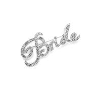 Spilla da sposa con strass per donne e ragazze, alla moda, con lettera di cristallo, spilla per bouquet da sposa, spille da bavero, accessori delicati per abiti, gioielli regalo per addio al nubilato