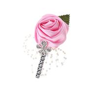 Spilla da sposa fiore artificiale corpetto boutonniere spilla all'occhiello rosa sposo portatile e utileProfessionale e attraente.