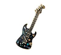 Spilla da uomo a forma di chitarra elettrica, strumento musicale, collare alla moda, gioiello per compleanno, sciarpa, vestito, decorazione, fai da te, n. 2, as description, Plastica, come descrizione