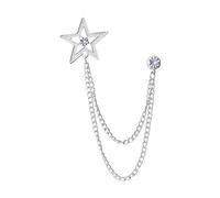 Spilla da uomo a forma di stella, spilla da bavero, resistente, con nappa, accessorio dorato, Reference Description, Plastica, come descrizione