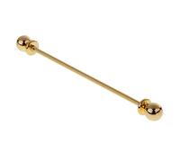 Spilla da uomo con testa rotonda per colletto e camicia, 65 x 6 mm, colore: argento, 65 x 6mm, Poliestere, come descrizione