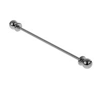 Spilla da uomo con testa rotonda per colletto e camicia, 65 x 6 mm, colore: argento, 65 x 6mm, Poliestere, come descrizione