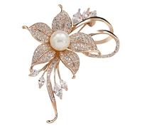 Spilla da uomo e da donna con strass artificiali, adatta per danza di festa, banchetto di nozze, signore eleganti e ragazze di Natale, spille da donna in gioielli (A, One Size)