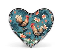 Spilla da uomo elegante con bottone a forma di cuore, spilla con un elefante che tocca la proboscide dell'altro, spilla con distintivo, gioiello per abbigliamento e cappelli da donna.
