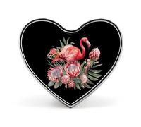 Spilla da uomo elegante con fiore di fenicottero e protea, spilla a forma di cuore, spilla con bottoni, spilla gioiello per abbigliamento e cappelli da donna.
