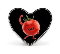 Spilla da uomo elegante con scritta "Keep Calm Aerobics Tomato", spilla a forma di cuore, spilla con bottoni, spilla gioiello per abbigliamento e cappelli da donna.