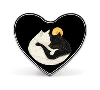 Spilla da uomo elegante con spilla a forma di gatto che fa capolino, spilla a forma di cuore, spilla con distintivo, gioiello per donne, abbigliamento, cappelli, accessori