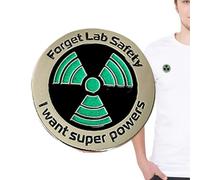 Spilla da uomo - Forget Lab Safety Science Laboratorio Spilla - Colore chiaro vibrante elegante Scienza smalto Pin per vestiti, cappelli, scarpe, borse Holdes
