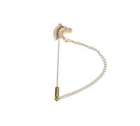 Spilla da Uomo Men's Suit Lapel Pin Temperament Jumper Female Brooch Chain per la Cappello Della Cravatta(Gold)