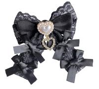 Spilla dal design accattivante in pizzo e strass, perfetta come regalo premuroso per lei in ogni occasione. Spilla alla moda, One Size, come descritto
