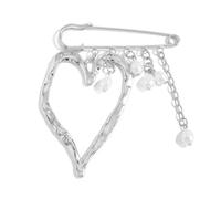 Spilla dal design classico a forma di cuore con bordi lisci, gioiello resistente alle allergie, per l'uso quotidiano o occasioni speciali, versatile abbellimento del guardaroba