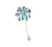 Spilla dal design pirotecnico che simboleggia benedizioni con strass, ideale per varie impostazioni, spilla in lega decorata con cristalli utilizzando una raffinata lavorazione smaltata, One Size