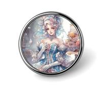 Spilla decorativa a forma di donna davanti a una torta, spille alla moda per donna, spilla da bavero per uomo, spille divertenti per abiti, giacche, cappelli, zaini, borse, accessori per borse - Roton