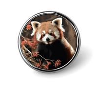 Spilla decorativa a forma di panda rosso, ideale per risvolto, cravatta, cappelli, giacche e camicie.
