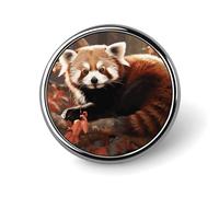 Spilla decorativa a forma di panda rosso, ideale per risvolto, cravatta, cappelli, giacche e camicie.