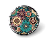 Spilla decorativa con fiore bohémien, spilla carina per donna, spilla da bavero da uomo per abiti, spille alla moda per cappelli, zaini, borse, giacche, camicie, risvolti da abito - Circolari
