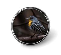 Spilla decorativa con seduto su un ramo, spilla rotonda in lega di alluminio resistente, spilla leggera con bottone per camicie, giacche, cappelli, uniformi, 1 pollice