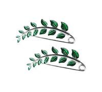Spilla Decorativa da Donna Verde in Lega, Set 2 Pezzi | Fermaglio per Sciarpa, Uso su Scialle e Abiti, per Anniversari e Welfare Aziendale
