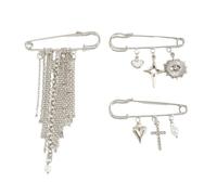 Spilla decorativa versatile con catena nappe e perle finte che può migliorare l'abbigliamento, borse, cappelli per look eleganti Spilla alla