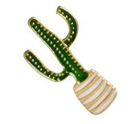 Spilla Del Fumetto Cactus Pianta Succulente Smalto Spille Risvolto Indietro Maglione Clip Regalo di San Valentino Bambini per Abbigliamento xz238, as description, Plastica, come descrizione