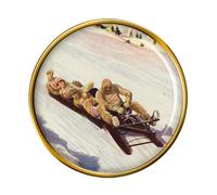 Spilla Del Tobogganing In Engadina 1906