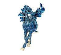 Spilla delicata a forma di cavallo con strass, in metallo, per cappotti o abiti formali, gioielli da indossare tutti i giorni, elegante spilla a forma di cavallo in cristallo, Misura unica, come