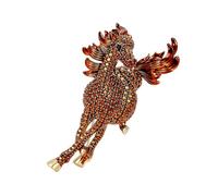 Spilla delicata a forma di cavallo con strass, in metallo, per cappotti o abiti formali, gioielli da indossare tutti i giorni, elegante spilla a forma di cavallo in cristallo, Misura unica, come