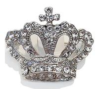 Spilla della corona,Spilla della corona della perla,Spille della corona per le donne,Pin della spilla,Spille della corona di cristallo trasparente per le donne per (SLIVER)