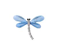 Spilla Delle Signore Eleganti spille a forma di libellula, squisite in cristallo verde e rosso con ali in lega, delicati accessori floreali(Color 14)