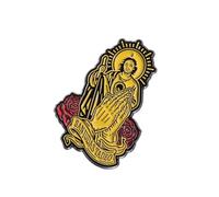 Spilla dettagliata in lega spilla da bavero alla moda religiosa zaino distintivo fatto a mano gioielli attività fede accessorio, Misura unica, come descritto