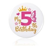 Spilla di compleanno, spilla per compleanno ragazza, festeggia il giorno speciale della tua piccola principessa con uno scintillante, accessorio per feste, decorazione per celebrazioni, Ferro