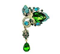 Spilla di cristallo retrò esagerata, corsage creativo e alla moda per uomini e donne con decorazioni di strass