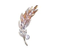Spilla di cristallo spilla per orecchie di grano scintillante Accessori di abbigliamento alla moda adatti per matrimoni, lavoro, cena e vita quotidiana