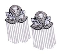 Spilla di gioielli con nappa con frange e spallina 2 pezzi per balli di