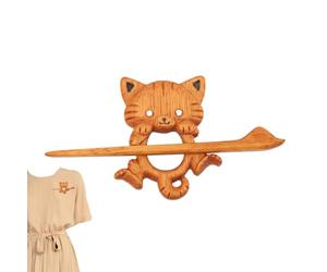 Spilla di Legno per Donna Spilla con Motivo Animale