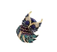 Spilla di lusso a forma di gufo, per donne e uomini, con dettagli artistici a goccia, versatile, da indossare su giacche, borse, cappelli, accessori, facile da usare, Misura unica, come descritto