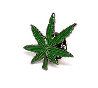 Spilla di metallo con foglia di Cannabis, Marijuana, droga