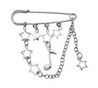 Spilla di moda Spille Stella Ciondolo Spilla Clip Nappe Catena Croce Revers Pin Spille Per Le Donne di Sicurezza Scarpe Origination Donne, Taglia unica, come descritto