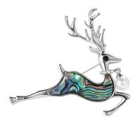 Spilla Di Natale a Forma Di Cervo, Con Cristalli Di Perle, Etichetta Natalizia, Spilla Per Il Seno, Regalo Di Gioielli Natalizi Per Le Donne