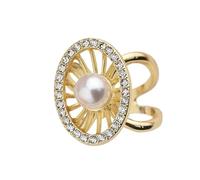 Spilla di perle cristallo ovale in lega zinco | 2 pezzi, oro, argento: sciarpe, scialli, stole, matrimonio, abbigliamento quotidiano